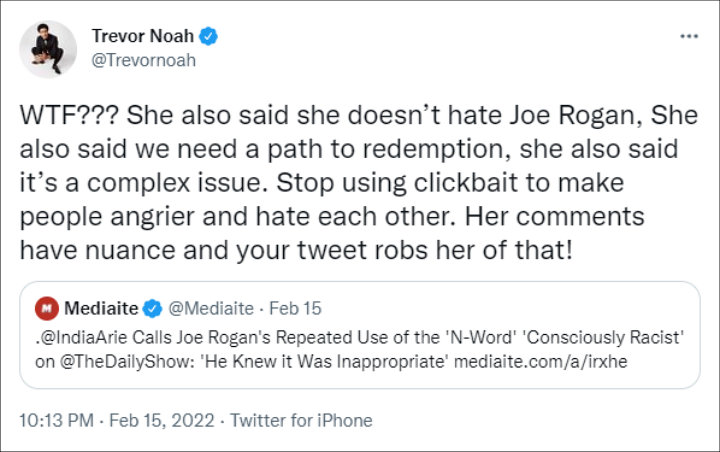 Trevor Noah blasted a clickbait article about India.Arie