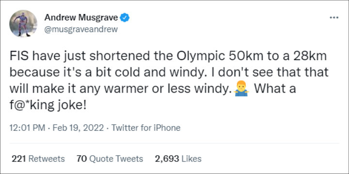 Andrew Musgrave via Twitter