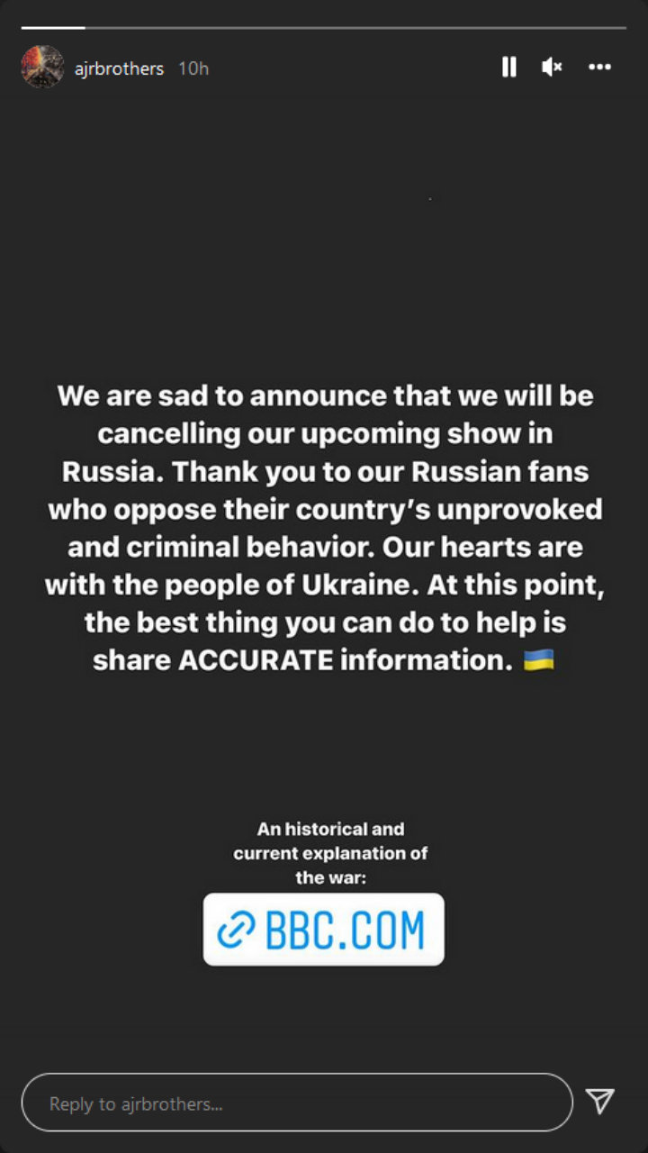 AJR's IG Story