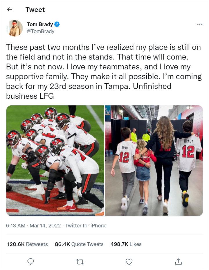 NFL world reacts to Tom Brady's announcement. - choprmatawangardening