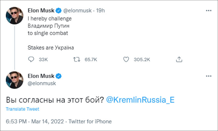 Elon Musk's Tweets