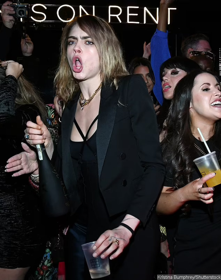 Drunk Cara Delevingne at a Party