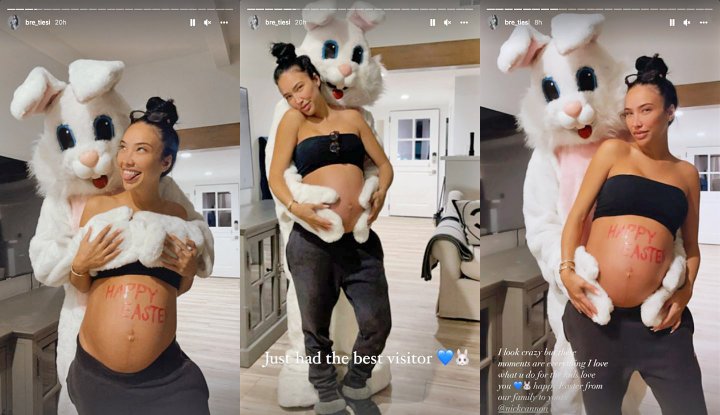 Nick Cannon dressed as an Easter bunny