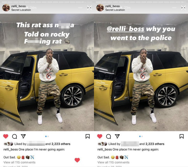 A$AP Bari's IG Stories