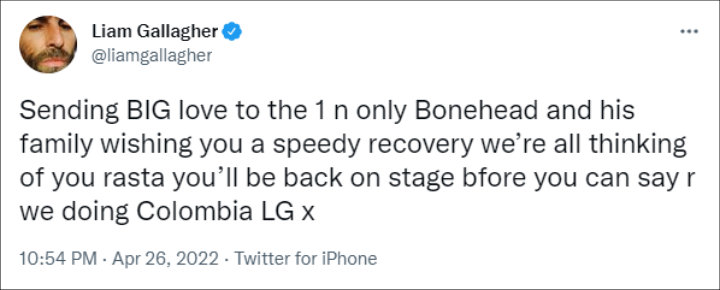 Liam Gallagher via Twitter