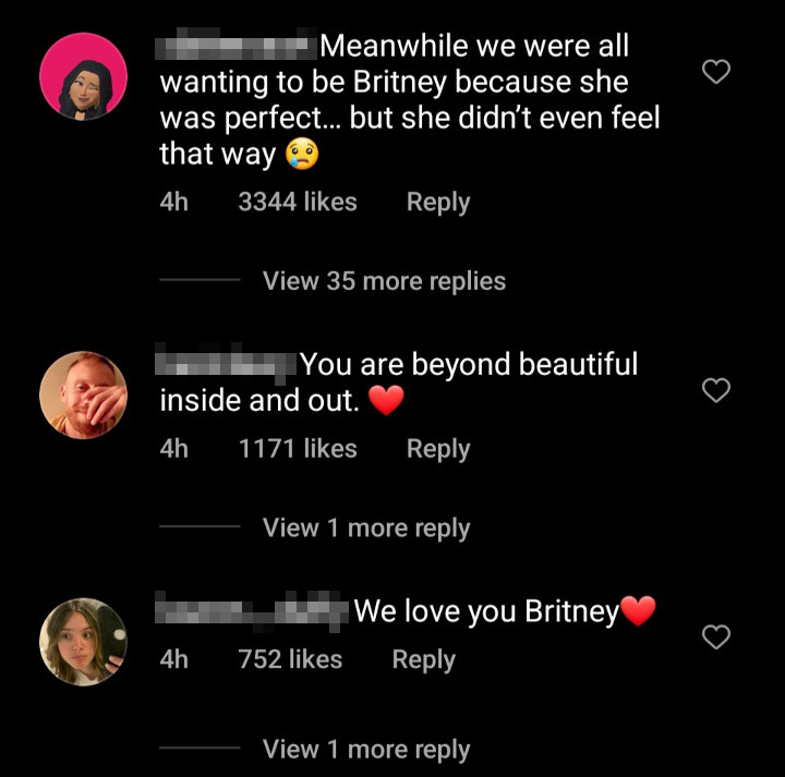 Britney Spears Comment Section