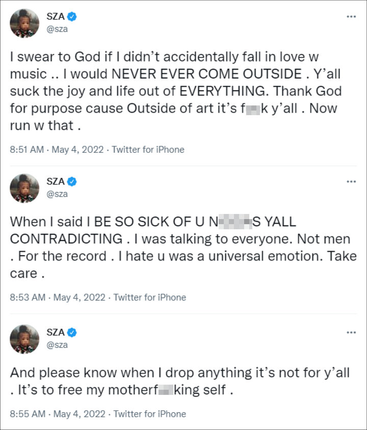 SZA via Twitter