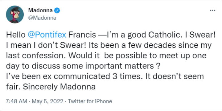 Madonna via Twitter