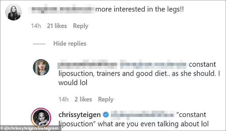 Chrissy Teigen Comment Section