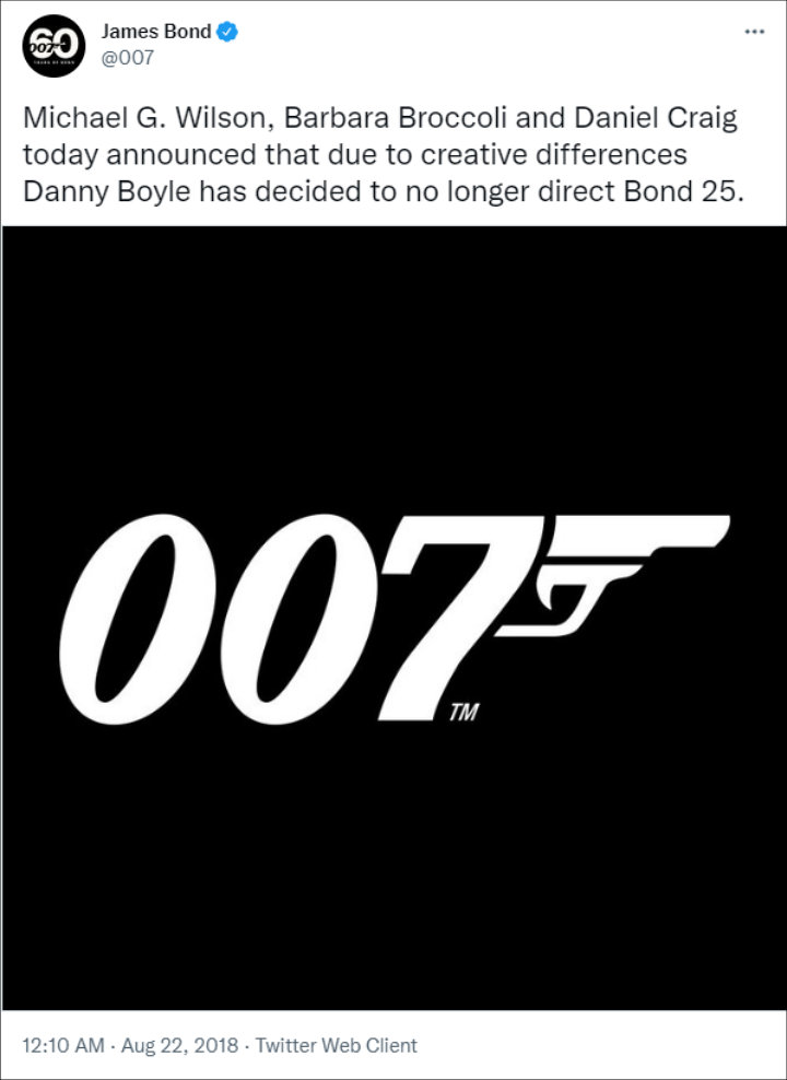 Official 007 Twitter's Post