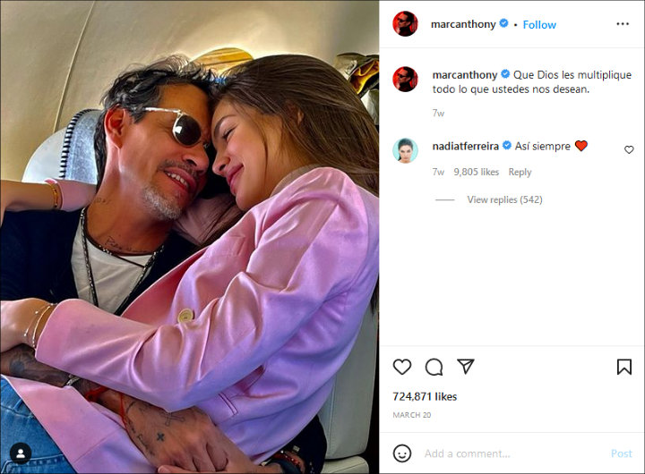 Marc Anthony Engaged to 23-Year-Old Girlfriend Nadia Ferreira