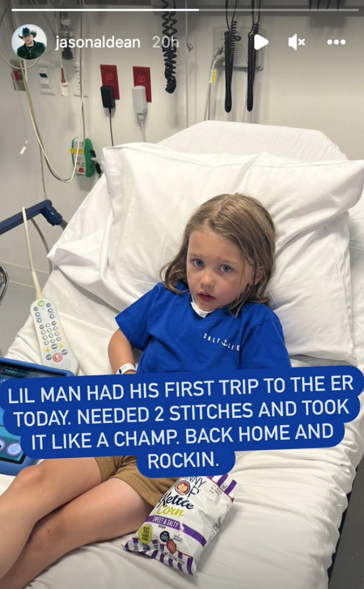 Jason Aldean's son was sent to E.R. after falling at pool