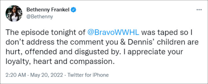 Bethenny Frankel Twitter