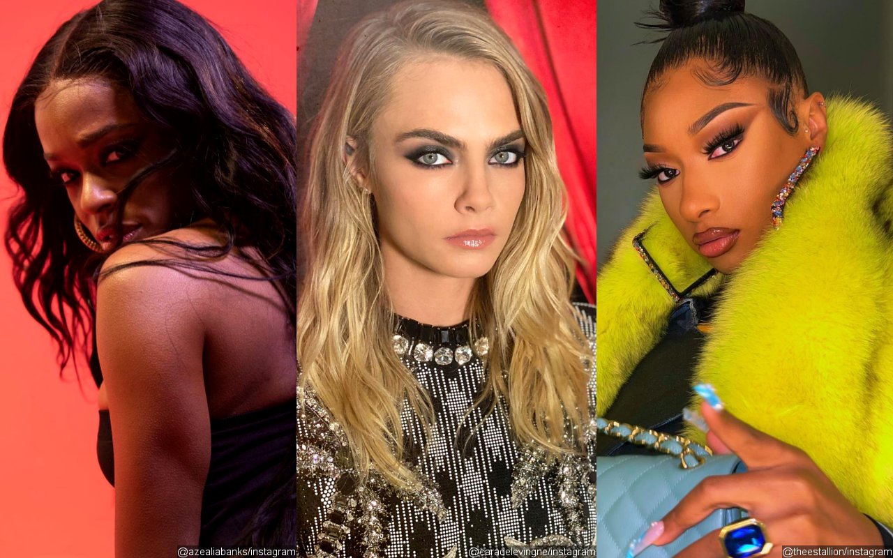  Azealia Banks Defends Cara Delevingne Against Troll Saying She's Obsessed With Megan Thee Stallion