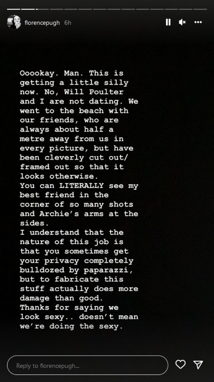 Florence Pugh Instagram Story