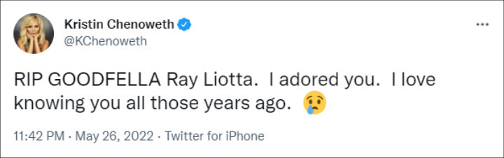Kristin Chenoweth's Tweet