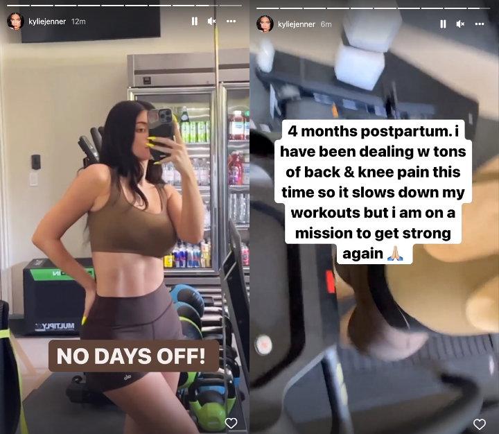 Kylie Jenner opened up about experiencing postpartum pain