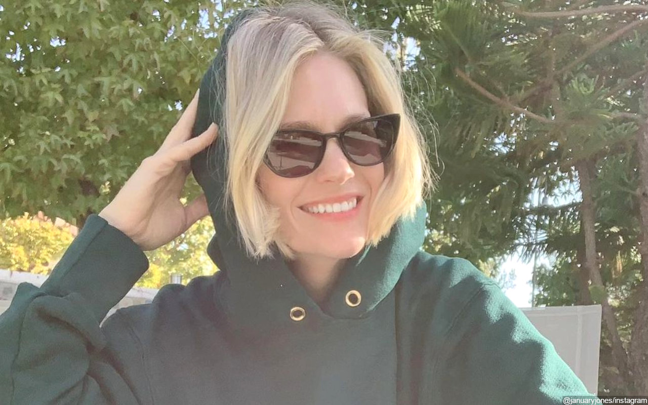 January Jones Recovering at Home Following Knee Surgery