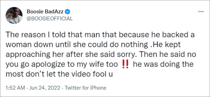 Boosie Badazz's Tweet