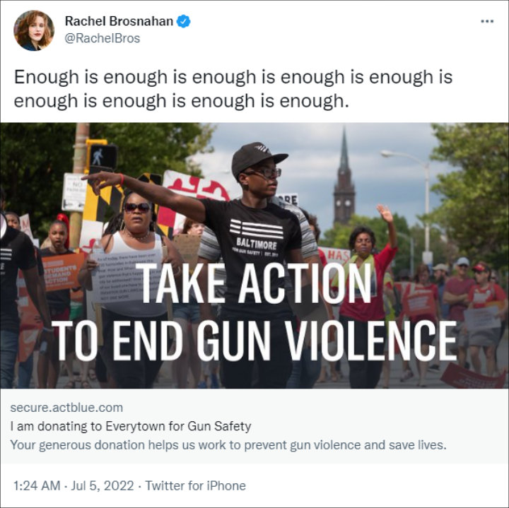 Rachel Brosnahan's tweet
