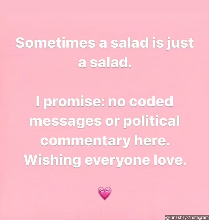 Irina Shayk's IG Story