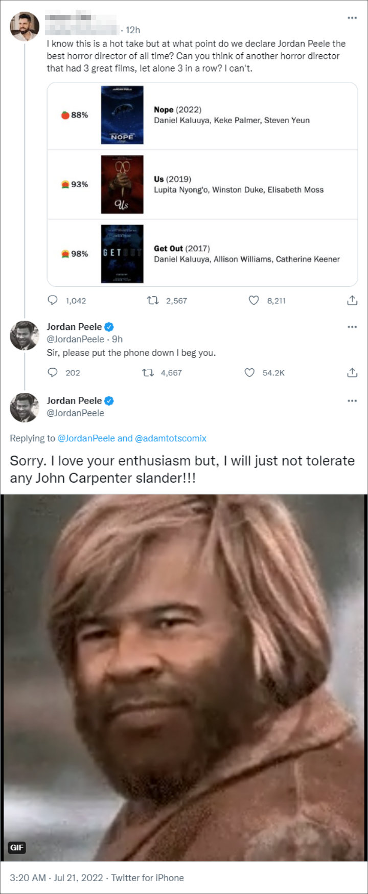 Jordan Peele via Twitter
