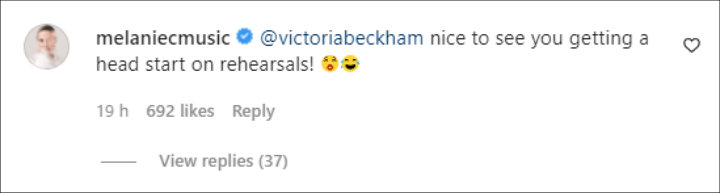 Mel C's Comment