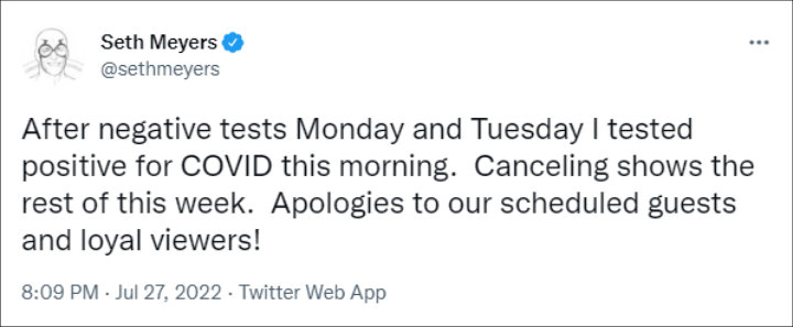 Seth Meyers's Tweet #1
