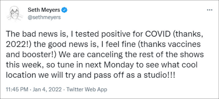 Seth Meyers's Tweet #2