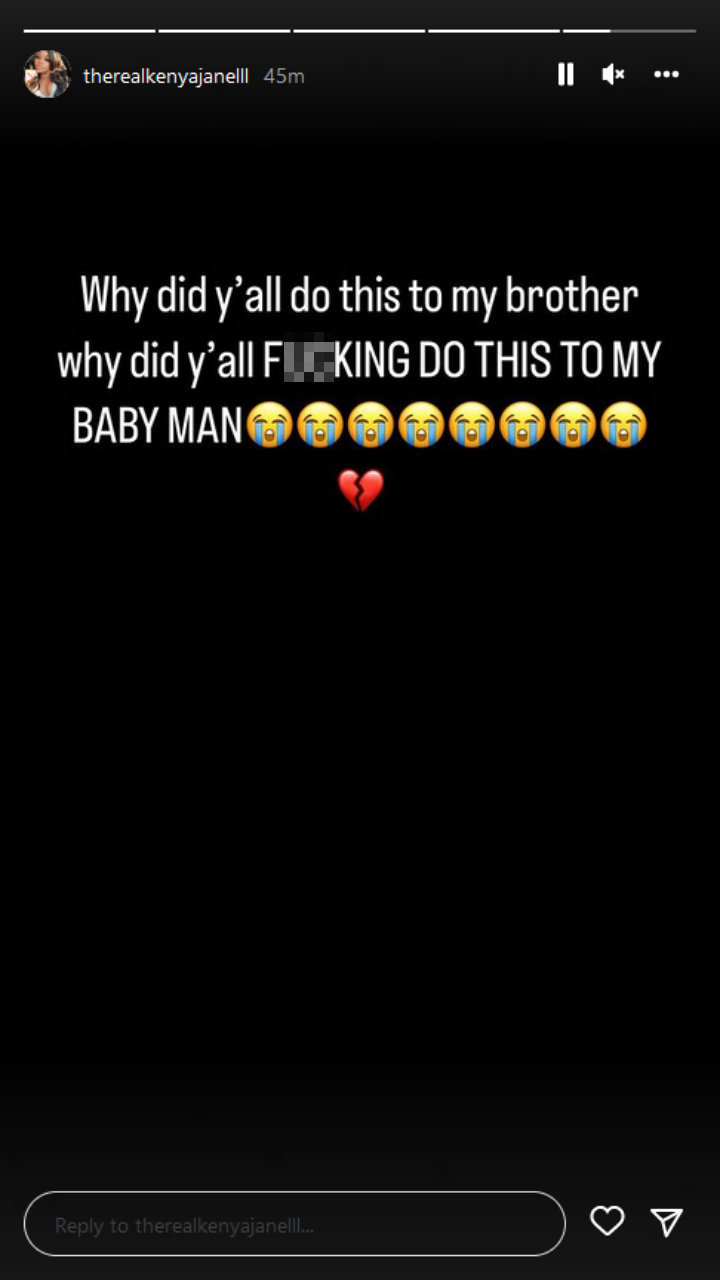 JayDaYoungan's Sister's IG Story