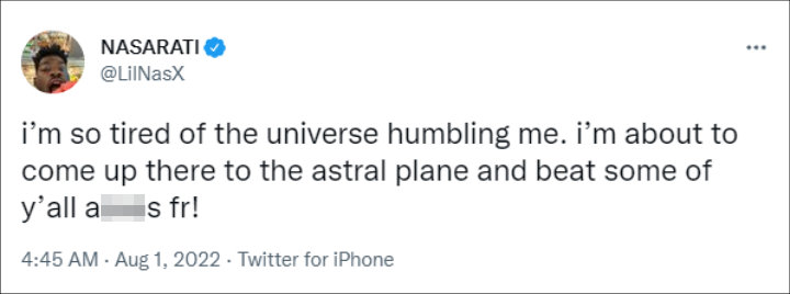 Lil Nas X's tweet