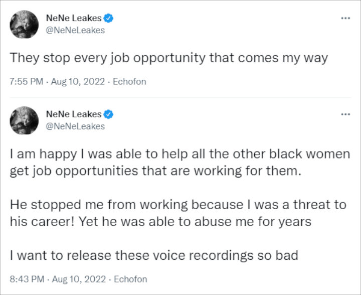 NeNe Leakes' tweets