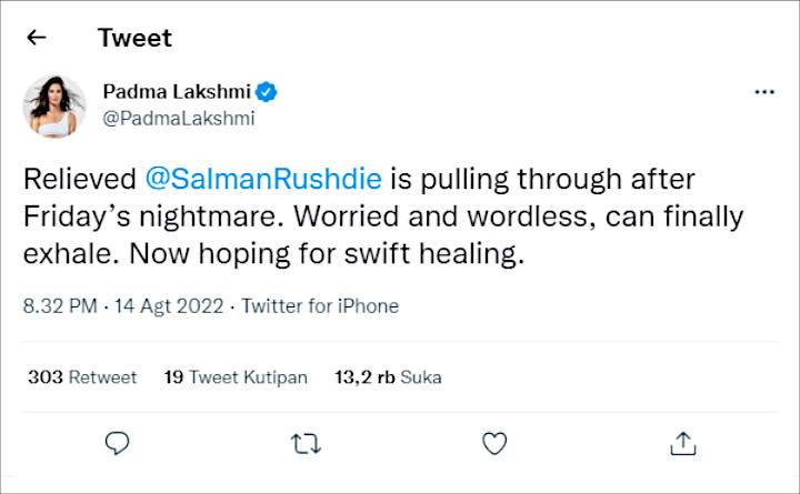 Padma Lakshmi via Twitter