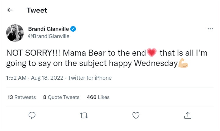 Brandi Glanville's tweet