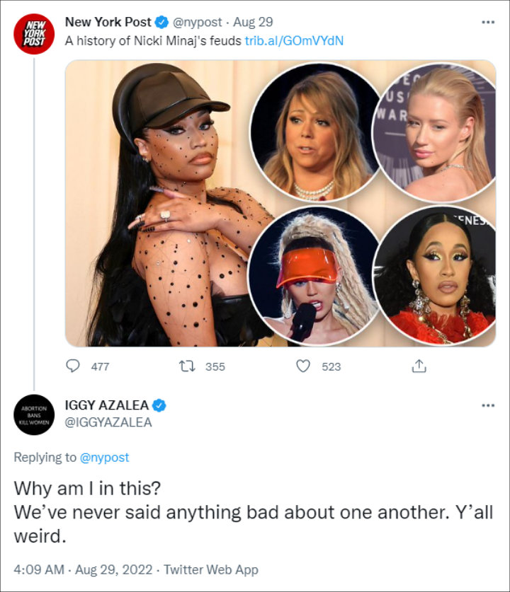 Iggy Azalea's Tweet