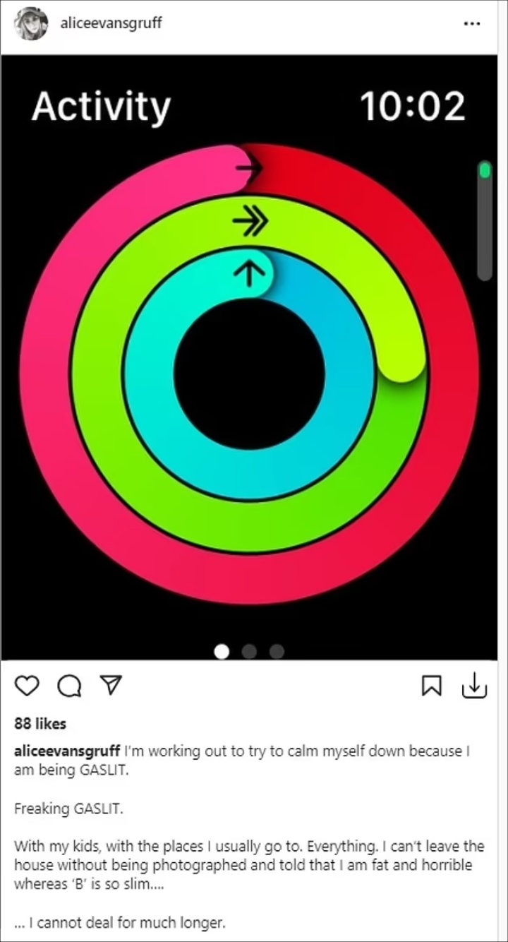 Alice Evans' IG Post