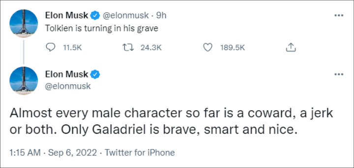 Elon Musk's tweets