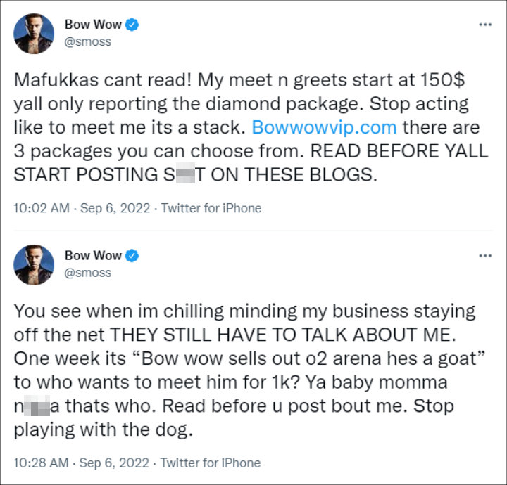 Bow Wow's tweets