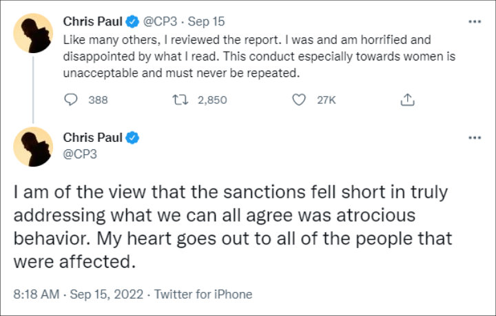 Chris Paul's tweet