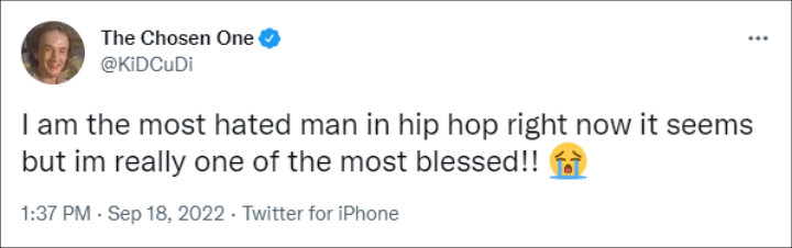 Kid Cudi's tweet