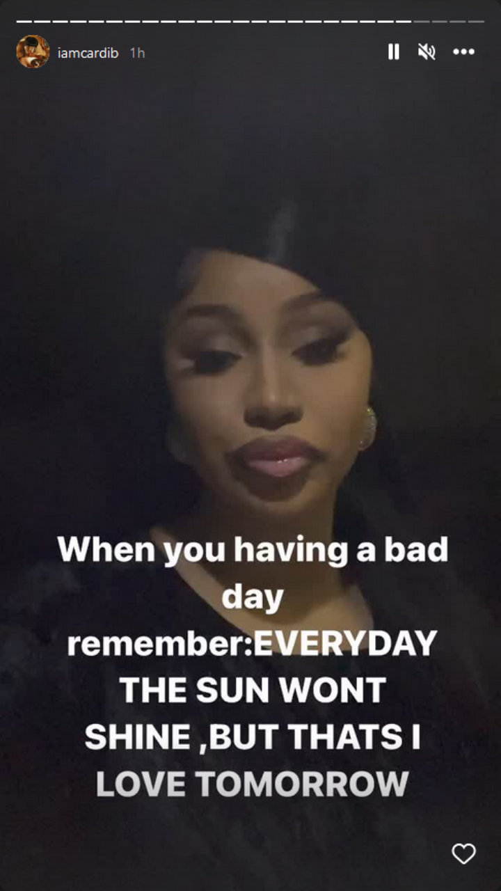 Cardi B's IG Story