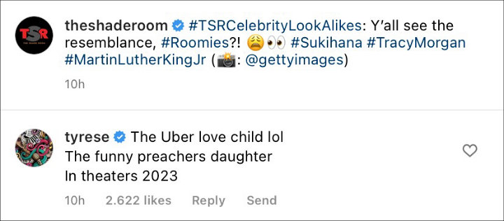 Tyrese's comment
