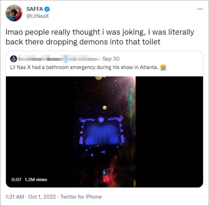 Lil Nas X's tweet