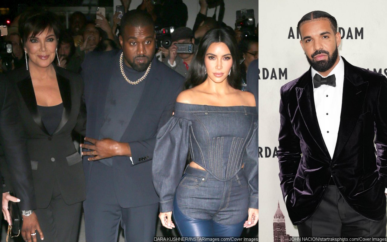 Kim Kardashian Reacts to Kanye West's Kris Jenner-Drake Hookup Claims 