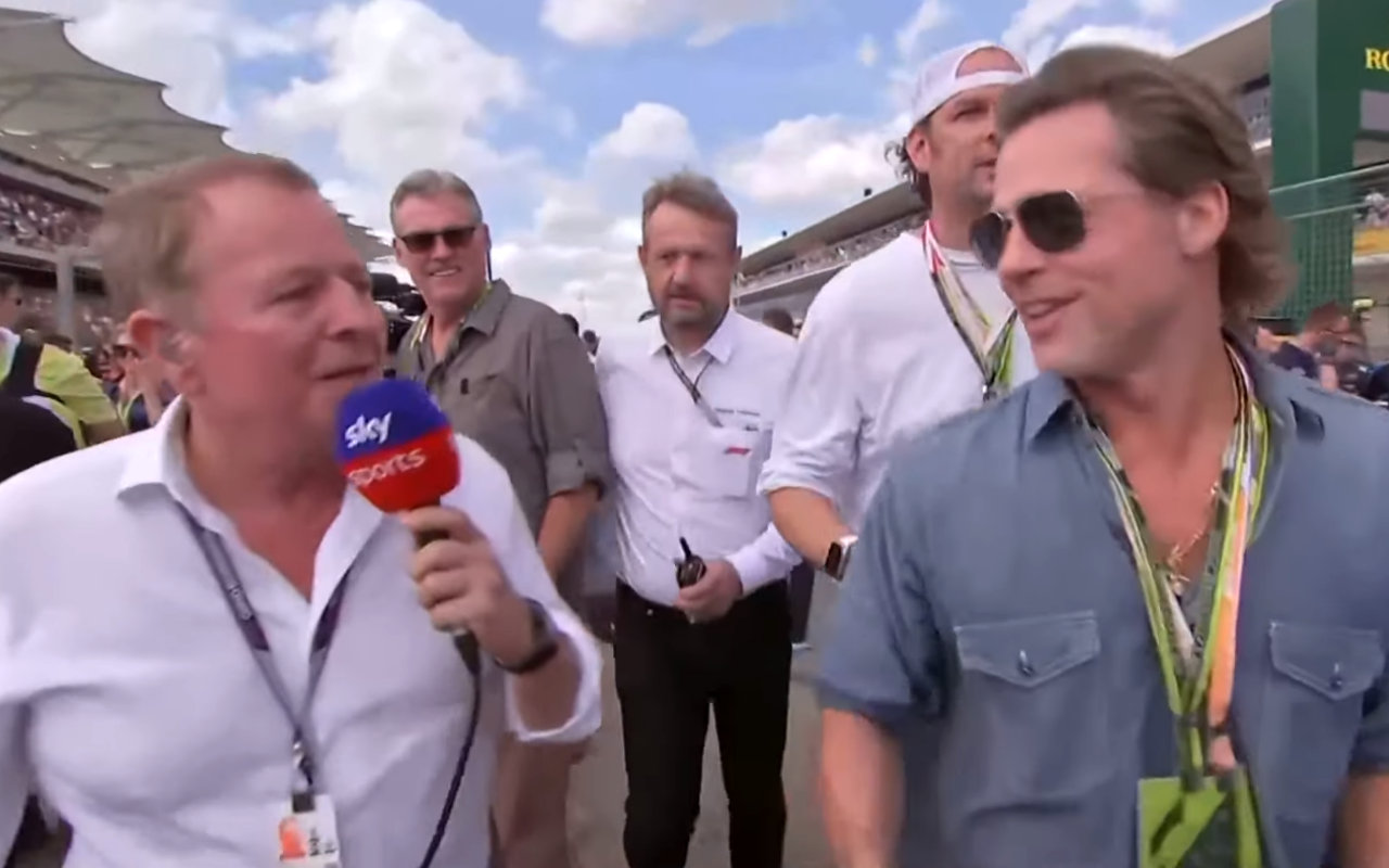 Brad Pitt Catches Heat After Snubbing F1 Interviewer Martin Brundle