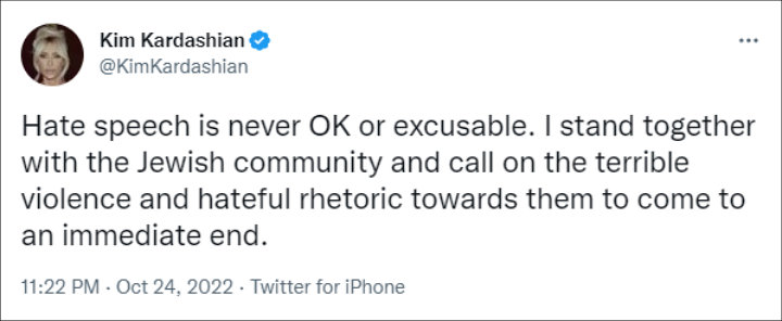Kim Kardashian's Tweet