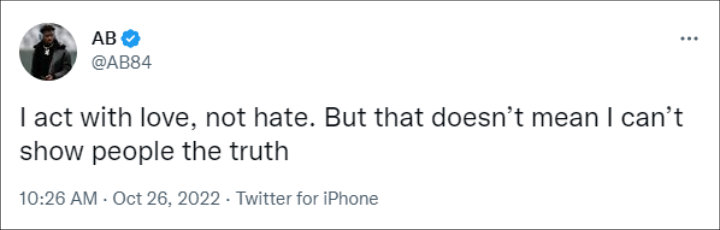 Antonio Brown's tweet