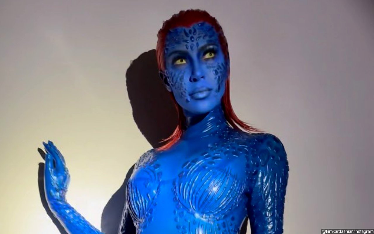 Kim Kardashian Praised for Nailing X-Men's Mystique Costume for Halloween 