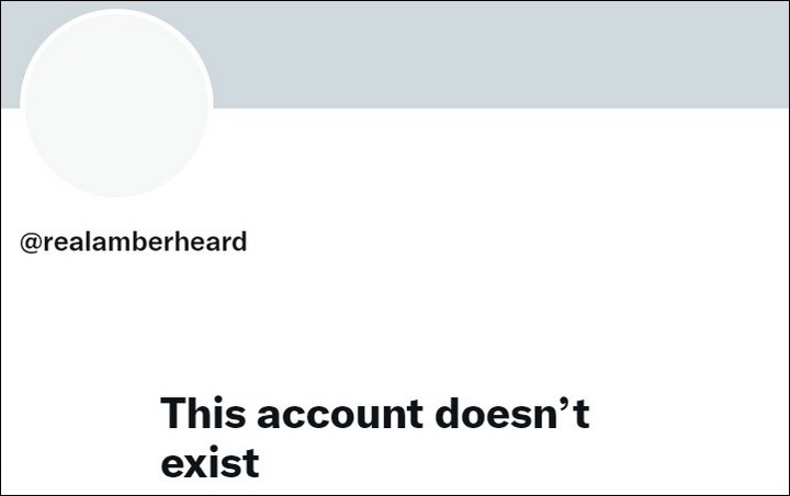 Amber Heard's Twitter account disappears