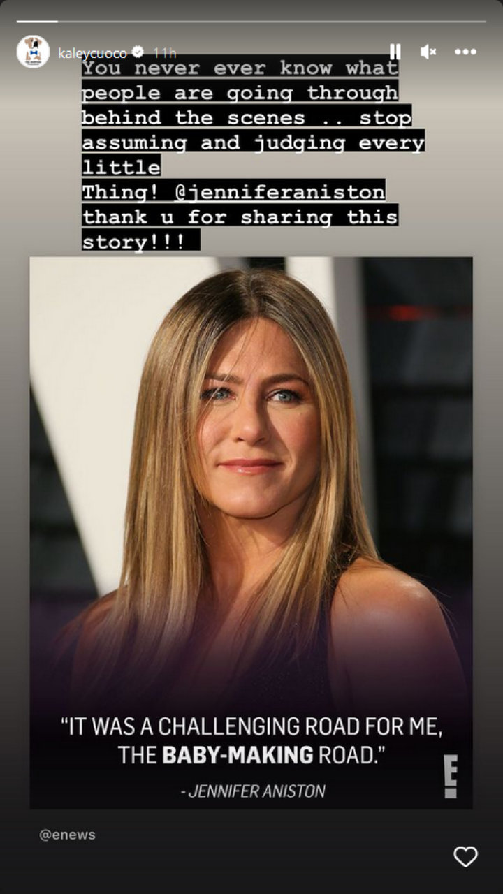 Kaley Cuoco's IG Story